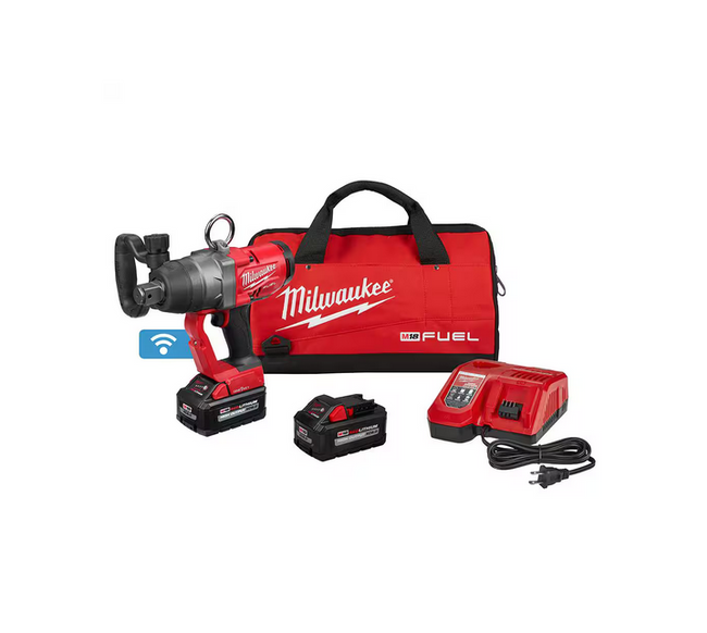 Milwaukee's 2867-22 1 in. Fuel M18 One-Key High Torque Impact Kit With 2 Batteries & Charger