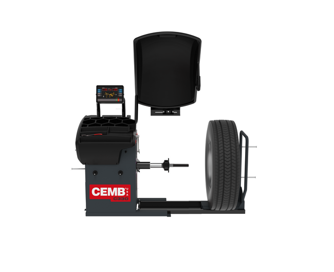 Cemb USA C330 Heavy Duty Digital Truck Tire Sonar & Laser Line Wheel Balancer 30 in. Capacity With Spindle Lift