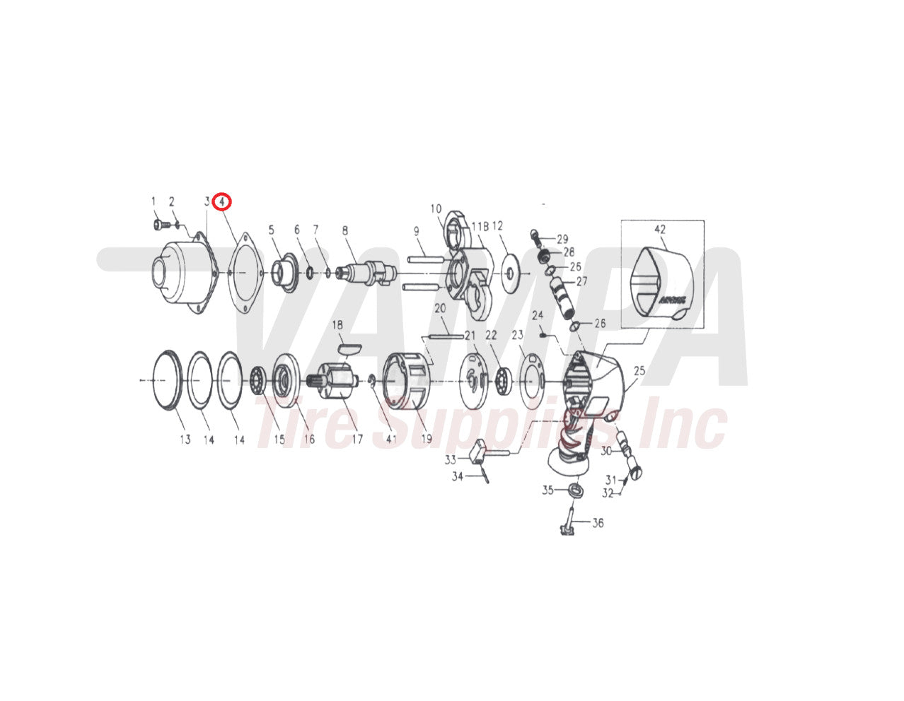 AirCat 303R-019B Replacement Gasket For ARC-1460XL