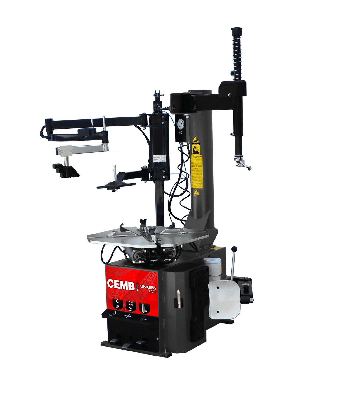 Cemb SM825PA Swing Arm Tire Changer 24 in. Outside Clamping w/ Press Arm & Disc (Electric)