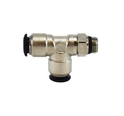 Midland 20-676N Push In T Fitting 8 mm Tube OD (2) x 1/4 in. Male NPT (Side Entry)