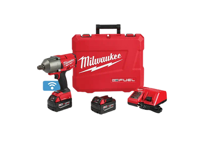 Milwaukee's 2864-22 3/4 in. Fuel M18 One-Key High Torque Impact Kit With 2 Batteries & Charger