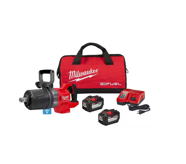 Milwaukee's 2868-22HD 1 in. Fuel M18 D Handle One-Key High Torque Impact Kit With 2 Batteries & Charger