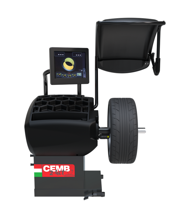 Cemb USA 2HIT Diagnostic RFV 3D Touchscreen Laser Spotter Balancer 30 in. Capacity With EMS Sonar & Brake (Pneumatic Locking)