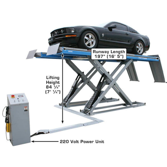 Atlas 12AWFSL 12,000 lb. Capacity Alignment Scissor Lift w/ Wheels-Free System