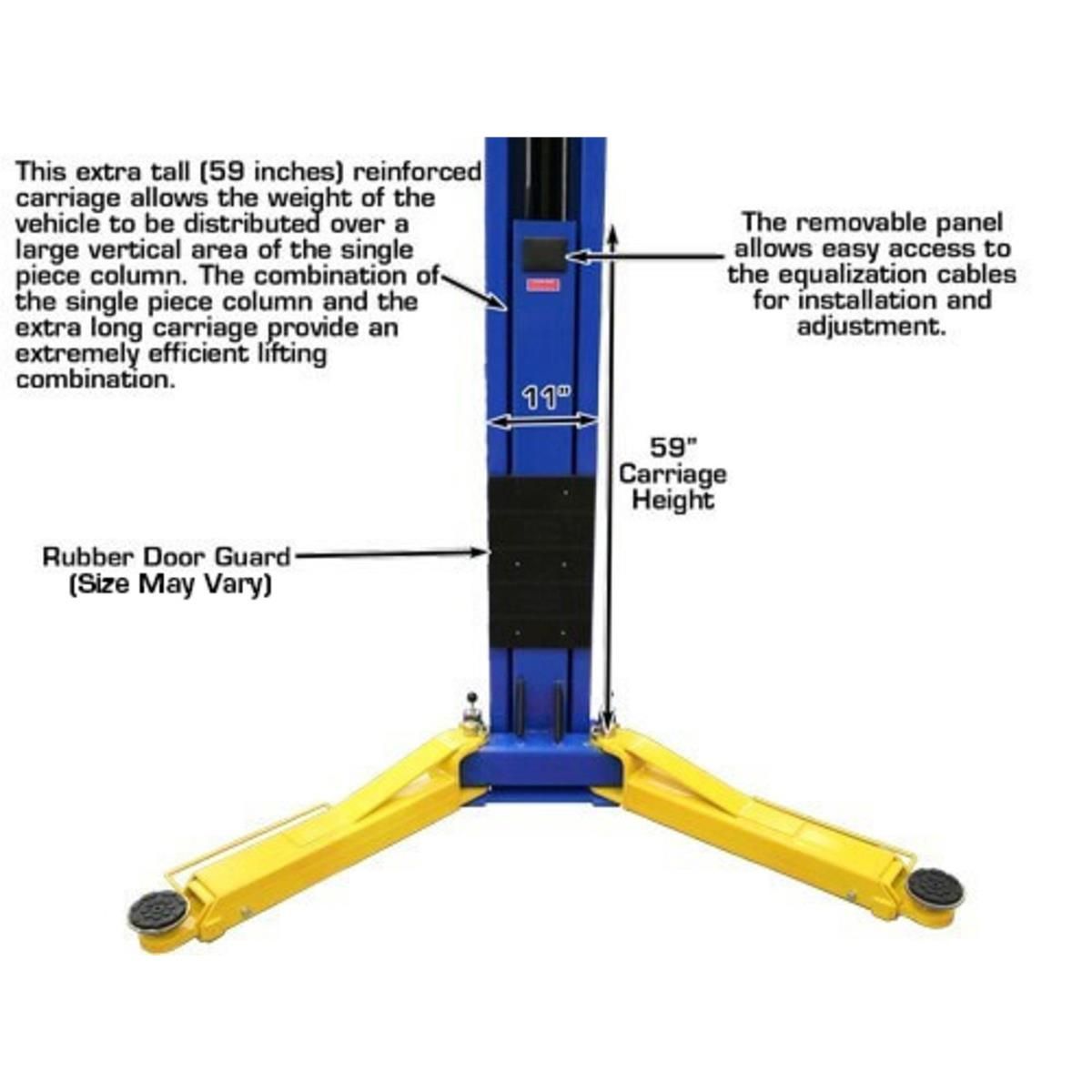 Atlas OHX10000X Commercial Grade Extra Tall 10,000 lb. Capacity 2-Post Lift