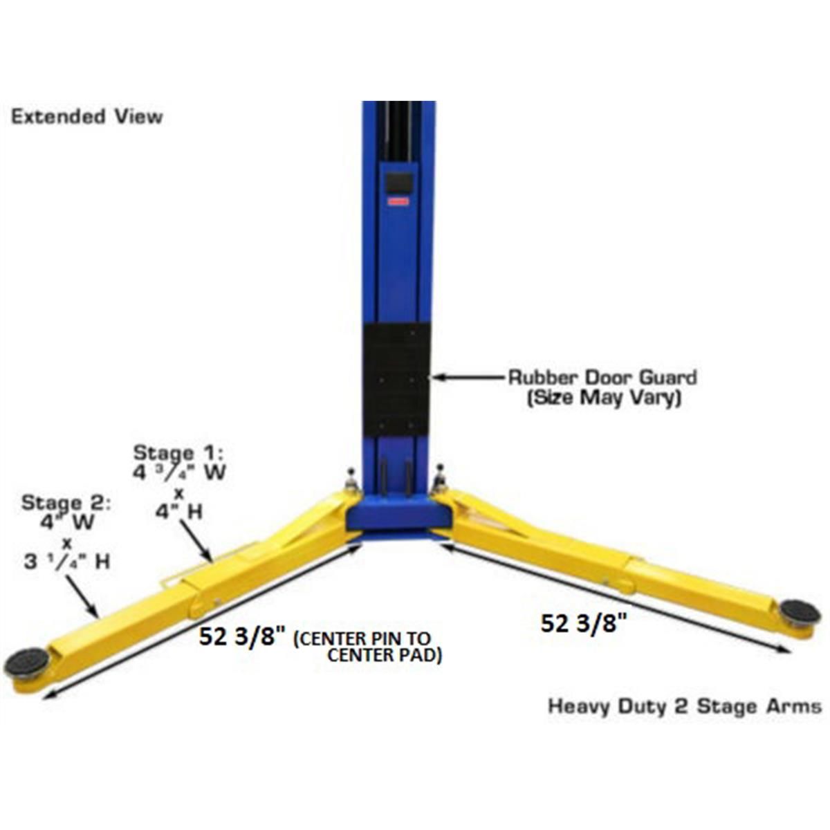 Atlas OHX10000X Commercial Grade Extra Tall 10,000 lb. Capacity 2-Post Lift