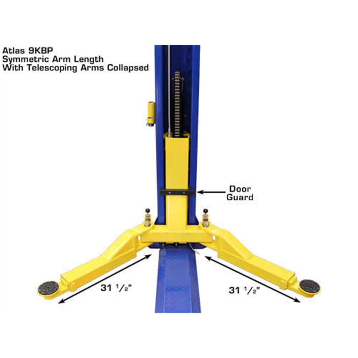 Atlas 9KBPX Baseplate 9,000 lb. Capacity 2-Post Lift